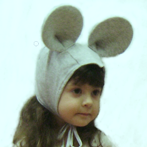 Peles bērnu maska cepure